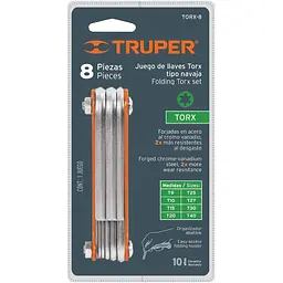 Набір ключів Truper Torx у металевій ручці 8 шт. (TORX-8) - мініатюра 2