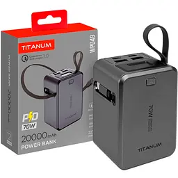 Павербанк Titanum WP049 PD70W 20000mAh сірий (TPB-WP049-G) - мініатюра 11