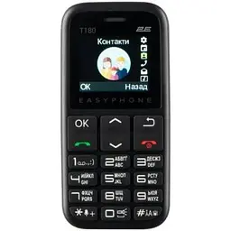 Кнопковий телефон 2E T180 2020 Dual SIM чорний