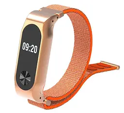 Нейлоновий ремінець Primo для фітнес-браслета Xiaomi Mi Band 2 Orange - мініатюра 2