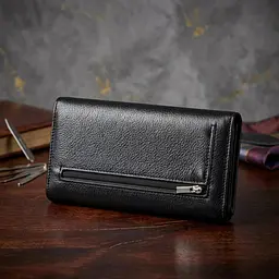 Зручний жіночий гаманець з натуральної шкіри ST Leather 22523 чорний - мініатюра 4