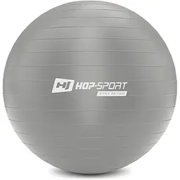 Фітбол Hop-Sport 75см сріблястий + насос 2020