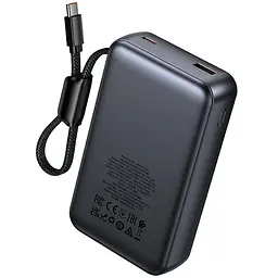 Портативний ЗП Power Bank Hoco Q54 Shine PD45W with cable 20000 mAh Metal gray - мініатюра 6