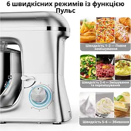 Кухонний комбайн 3 в 1 1400 Вт міксер, м'ясорубка та соковитискач - мініатюра 7