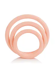 Ерекційне кільце CalExotics Tri-Rings 3 шт тілесний - мініатюра 4
