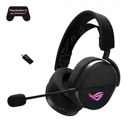 Гарнітура ігрова Asus ROG Pelta USB-A/BT/WL RGB 1.8 м чорний (90YH0410-BHUA00)