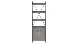 Етажерка 4/60 Ferrum-decor Серії Конект з тумбою 179x60x28 Сірий ДСП Бетон (FRD-102483) - мініатюра 3