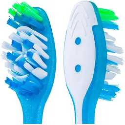 Зубна щітка Colgate Max White Medium With Polishing Star блакитна - мініатюра 4