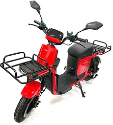 Електроскутер Вантажний з двома великими багажниками Crosser MAX PRO (1200W  72V 24Ah) Червоний 