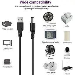 Шнур живлення Liansum USB - DC 5V, DC 5.5x2.1 мм з 10 роз'ємами - мініатюра 5