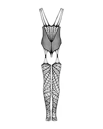 Ажурний бодістокінг під павутину Obsessive Bodystocking G325 black чорний комбінезон імітації S/M/L - мініатюра 6