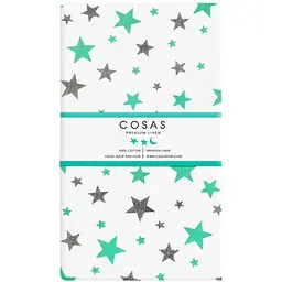 Простирадло Cosas на резинці 80х190х25 mint stars, м'ята (StarMint_80x190x25)