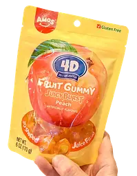 Желейні цукерки Amos 4D Fruit Gummy Peach Burst 65г - мініатюра 5