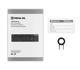 Клавиатура игровая механическая REAL-EL M13 USB RGB Black - мініатюра 7
