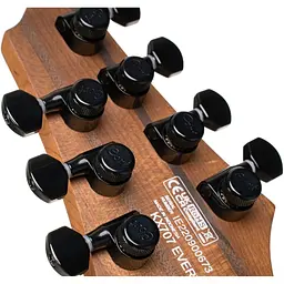 Електрогітара Cort KX707 EverTune Open Pore Black [130765] - мініатюра 8
