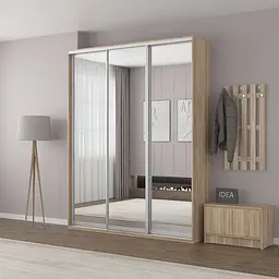 Шафа-купе Idea серія 2 190 x 60 x 240 см Дуб сонома Дзеркало