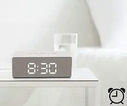 Годинник настільний Technoline White/Black Mirror (WT475) - мініатюра 10