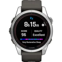 Смарт-годинник Garmin Fenix 7S Pro Solar Edition Silver with Graphite Band (010-02776-00) [90552] - мініатюра 5