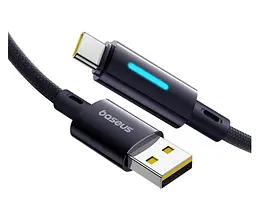 Кабель Baseus Lit Button-Control Fast Charging Data Cable USB-A to USB-C 2m з індикатором (P10379002121-01) - мініатюра 3