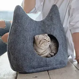 Будиночок-лежак Pet Fashion «Dream» для котів, 44х28х45 см, сірий - мініатюра 2