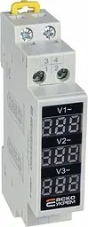 Вольтметр АСКО‑УКРЕМ VMD‑3 AC 80‑500 V модульний цифровий трифазний (A0010250002) - мініатюра 2