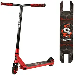 Самокат трюковий Best Scooter 71.50х13х55 см Чорно-червоний 000254849