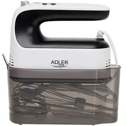 Міксер Adler AD 4229 ручний/600Вт/9 швидкостей/Turbo/контейнер для аксесуарів/білий (AD4229)