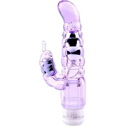 Вібратор-кролик Crystal Jelly My Dual Pleasure 21 см фіолетовий