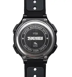 Наручний годинник чоловічий Skmei 1733 Black White, 1733BKWT (18460) - мініатюра 8