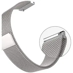 Ремінець BeCover Milanese Style для Xiaomi iMi KW66 (22 mm)/Mi Watch Color/Haylou LS01/Watch S1 Active Silver (707747) - мініатюра 2