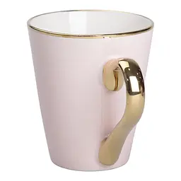 Чашка порцелянова 320 мл із золотим обідком, рожевий Liling Rongxiang Ceramic RX-N240624P - мініатюра 12