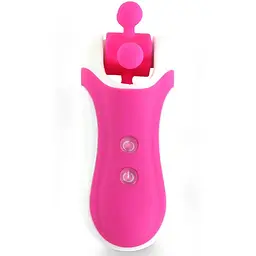 Стимулятор з імітацією оральних ласк FeelzToys Clitella Oral Clitoral Stimulator Pink - мініатюра 3