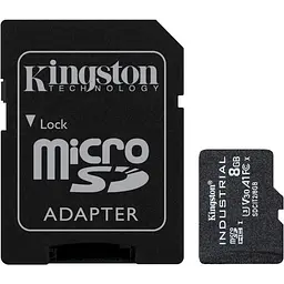 Карта пам'яті Kingston 8GB microSDHC Industrial C10 A1 pSLC Card + SD Adapter SDCIT2/8GB (SDCIT2/8GB)
