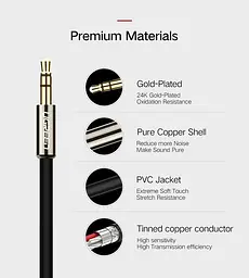 Кабель аудіо Ugreen AV116 2RCA to 3.5mm стерео розгалужувач 3 м (10590) - мініатюра 6