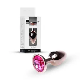 Анальна пробка з кристалом B - Series HeavyFun Plug-Jewellery, 7 см (рожевий) - мініатюра 9
