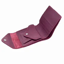 Чоловіче шкіряне портмоне бордове GRANDE PELLE 11.5х9х1.5 см acs0032108 - мініатюра 3