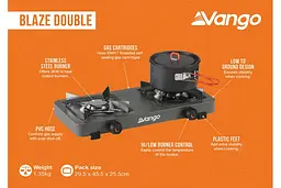Портативна газова плитка Vango Blaze Double Grey (ACPBLAZE G10A81) - мініатюра 8