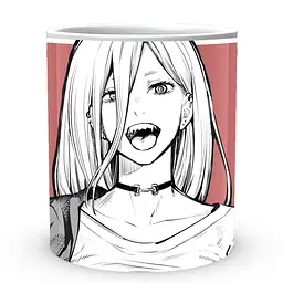 Кухоль GeekLand Chainsaw Man Людина Бензопила Павер CM 02.18 330 мл білий - мініатюра 2
