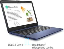 Ноутбук HP Stream 11.6" HD 4/32GB, N4000 (11-ak0010nr) Blue (Open Box) - мініатюра 5