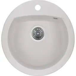 Мийка кухонна GRANADO RONDA white з сифоном (470*490mm.) (gr2205)