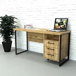 Офісний стіл лофт СПЛГ-3 Дуб Аппалачі (1390x600x765) (1390x600x765) Gamma Style