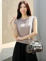 Сумка Italian Bags Smile Selling 26х11х18 см Сріблястий (id_1275) - мініатюра 2