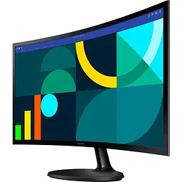 Монітор 24" Samsung Essential S3 Curved FHD VA 100Hz (LS24D360GAIXUA) - мініатюра 2