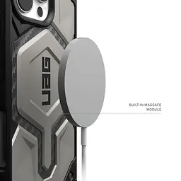 Чохол протиударний UAG Monarch Pro MagSafe (Original) для iPhone 16 Pro (6.3") Titanium 114456113636 - мініатюра 9