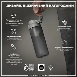 Пляшка для води ION8 750 мл (ЕКО пляшка) BPA Free Grey (I8RF750GRY) - мініатюра 5