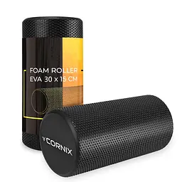 Масажний ролик Cornix EVA+ 30 x 15 см (валик, ролер) XR-0300 Black
