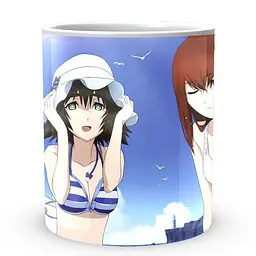 Кухоль GeekLand Steins Gate Брама Штейна Макісе Маюрі Фейріс SG 05 330 мл білий - мініатюра 2