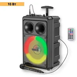 Портативна колонка XPRO BP9 валіза 10Вт USB SD FM радіо Bluetooth 1 мікрофон ДК (41916-BP9_1280) - мініатюра 2
