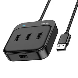Hub адаптер Hoco Easy 4-in-1 converter HB31 (Usb to Usb2.0x4) 120 см - мініатюра 7