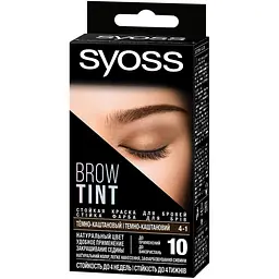 Стійка фарба для брів Syoss Brow Tint 4-1 темно-каштановий 17 мл